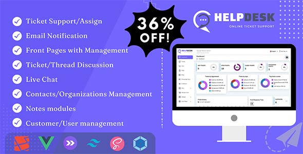 HelpDesk - Online Ticketing System with Website - ticket support and management