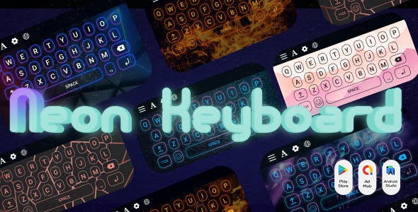 Neon LED Light Keyboard - RGB and Emoji Light Keyboard - RGB Themes - LED Keyboard - LED Light Type